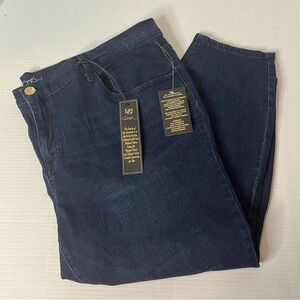 DG2 Diane Gilman Dark Indigo Virtual Stretch Ultra Skinny Jean 26PW Plus New!